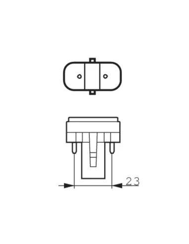 Philips PL-S lámpara fluorescente 8,6 W G23 Azul